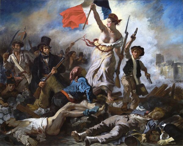 Pintura de Eugène Delacroix que representa a la Libertad liderando a los revolucionarios franceses de 1830.